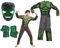 Dodatki do strojów karnawałowych - Strój Przebranie Hulk Mutant Maska Rękawice 134/140, Hopki - miniaturka - grafika 1