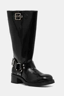 Kozaki damskie - Steve Madden kozaki Beau damskie kolor czarny na płaskim obcasie 11003069 - miniaturka - grafika 1