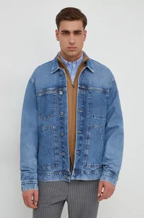 Pepe Jeans kurtka jeansowa męska kolor niebieski przejściowa - Kurtki męskie - miniaturka - grafika 1
