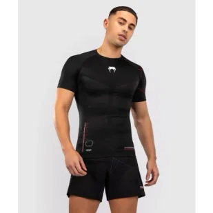 Venum Rashguard Krótki Rękaw Short Sleeve Tactical XT Black/Fire Red - Kimona, stroje i obuwie - miniaturka - grafika 1