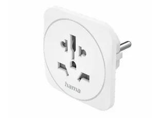 HAMA ADAPTER PODRÓŻNY GNIAZDO UNIWERSALNE -> WTYK EU BIAŁY - Ładowarki do telefonów - miniaturka - grafika 1