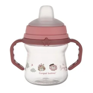 Kubek niekapek z silikonowym ustnikiem Bonjour Paris 150ml Pink - Kubki dla dzieci - miniaturka - grafika 1