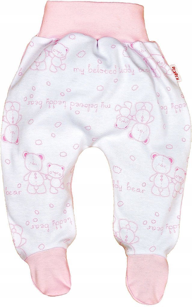 PÓŁŚPIOCHY BEZUCISKOWE ŚPIOCHY Misie RÓŻ r 68 KLEKLE