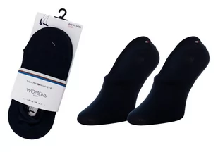 TOMMY  HILFIGER DAMSKIE STOPKI MOKASYNY 2P NAVY 383024001 563 - Rozmiar: 39-42 - Skarpetki damskie - miniaturka - grafika 1