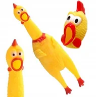 Zabawki dla psów - GUMOWY KURCZAK PISZCZĄCA ZABAWKA DLA PSA GRYZAK - miniaturka - grafika 1