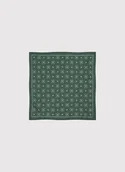 Dodatki do ubrań - Wzorzysta zielona poszetka męska - miniaturka - grafika 1