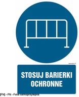 Tablice BHP - SIGNPROJECT GL040 - Stosuj barierki ochronne 300x450 - miniaturka - grafika 1