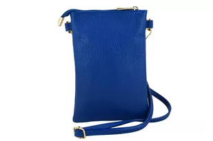 Torebka skórzana / etui na telefon - Chabrowe - Etui i futerały do telefonów - miniaturka - grafika 2