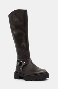 Steve Madden kozaki Glimmer damskie kolor brązowy na płaskim obcasie SM11003331 - Kozaki damskie - miniaturka - grafika 1