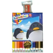 Kredki, ołówki, pastele i pisaki - Kredki świecowe Bambino, 12 kolorów - miniaturka - grafika 1