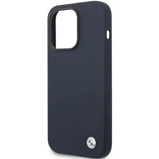 Etui BMW BMHCP14LSILNA iPhone 14 Pro 6,1" granatowy/navy Silicone Metal Logo - Etui i futerały do telefonów - miniaturka - grafika 4