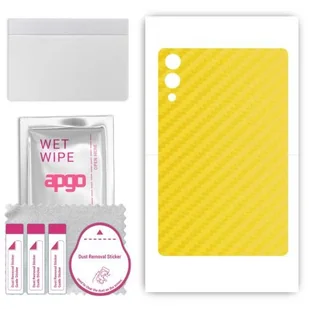 folia naklejka skórka strukturalna na TYŁ do Samsung Galaxy Tab S9 Plus - Carbon Żółty - apgo SKINS - Akcesoria do tabletów i e-booków folia naklejka skórka strukturalna na TYŁ do Samsung Galaxy Tab S9 Plus - Carbon Żółty - apgo SKINS - Akcesoria do tabletów i e-booków - miniaturka - grafika 1