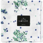 Otulacze - Otulacz muślinowy 100x100cm - jagódki Lullalove - miniaturka - grafika 1