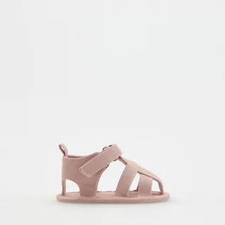 Czapeczki dla niemowląt - Bawełniane sandały - Różowy - grafika 1