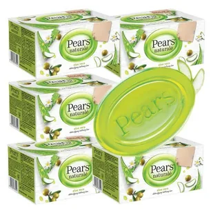 Pears naturalne mydło aloesowe w kostce do ciała rąk glicerynowe bez parabenów 5*100g zestaw - Mydła - miniaturka - grafika 1
