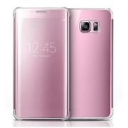 Etui i futerały do telefonów - Etui, Samsung Galaxy S7 Edge Flip Clear View z klapką, różowy - miniaturka - grafika 1