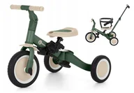 Rowerki trójkołowe - Petite&Mars Turbo  Wielofunkcyjny trójkołowy rowerek 5w1 Zielony - miniaturka - grafika 1