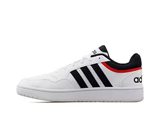 Trampki męskie - adidas Hoops 3.0, Trampki męskie, Ftwr White Legend Ink Vivid Red, 42.5 EU - grafika 1