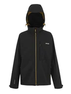 Kurtki i kamizelki sportowe męskie - Regatta Kurtka softshellowa "Hewitts" w kolorze czarnym - miniaturka - grafika 1