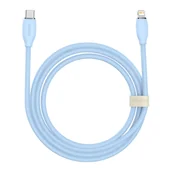 Kable USB - Baseus kabel, przewód USB Typ C Lightning 20W długość 2 m Jelly Liquid Silica Gel niebieski CAGD020103 - miniaturka - grafika 1