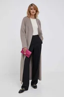 Spodnie damskie - Calvin Klein spodnie damskie kolor czarny proste high waist - miniaturka - grafika 1