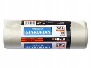 WORKI Budowlane Na Styropian 300L 10szt SOLID - Worki na śmieci - miniaturka - grafika 1
