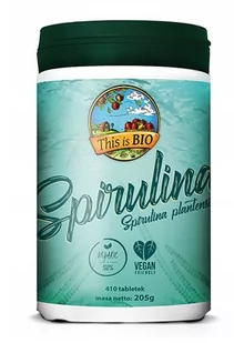SPIRULINA 100% ORGANIC - 410tabl - This is BIO - Suplementy naturalne SPIRULINA 100% ORGANIC - 410tabl - This is BIO - Suplementy naturalne - miniaturka - grafika 1