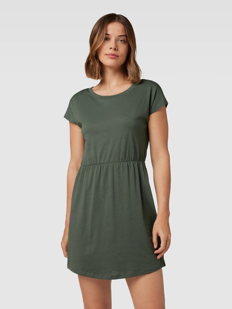 VERO MODA ZIELONA DAMSKA SUKIENKA Z KRÓTKIM RĘKAWEM MINI S 6FA