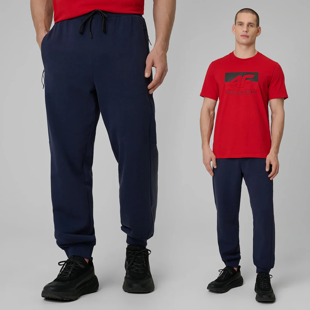 Spodnie Dresowe Męskie 4F Dresy Sportowe Joggery Granatowe 4FWSS26TTROM1442 L