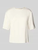 Bluzki damskie - Bluzka o kroju relaxed fit z satyny - miniaturka - grafika 1