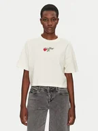 Koszulki i topy damskie - Converse T-Shirt Thorned 10028306-A01 Écru Oversize - miniaturka - grafika 1