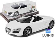 Samochody i pojazdy dla dzieci - Import LEANToys Autko z Naciągiem Kabriolet Białe 1:18 - miniaturka - grafika 1