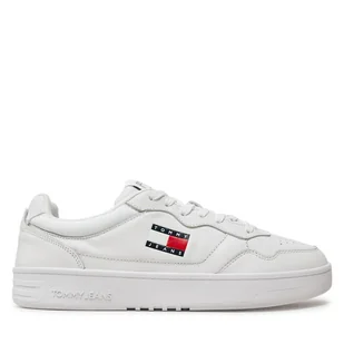Sneakersy Tommy Jeans Tjm Cupsole Leather Ess EM0EM01443 Biały - Sneakersy męskie - miniaturka - grafika 1