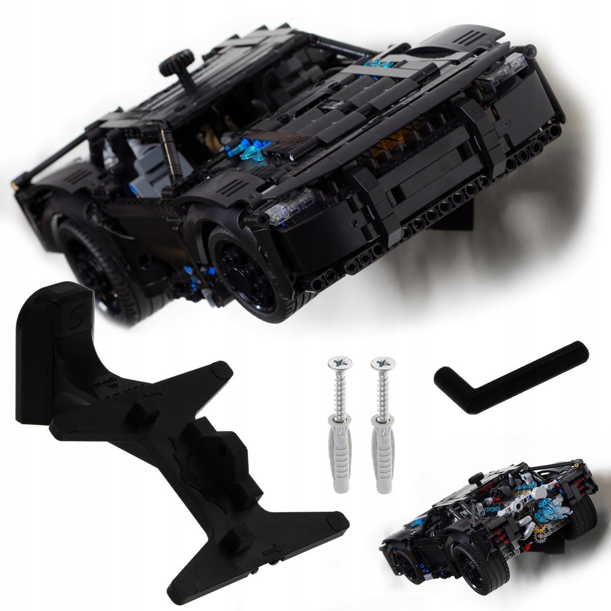 BATMAN - BATMOBIL 42127 - UCHWYT ŚCIENNY wieszak na LEGO auto TECHNIC AIR