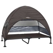 Legowiska dla psów - vidaXL Podniesione legowisko dla psa z zdejmowanym dachem Brązowe XL Stal - miniaturka - grafika 1