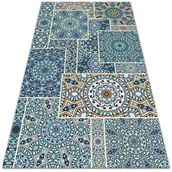 Dywany zewnętrzne - Dywan ogrodowy piękny wzór Mandala patchwork 60x90 cm - miniaturka - grafika 1