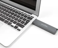 Etui na twarde dyski - Delock DeLOCK External Enclosure M.2 NVMe PCle SSD, SATA SSD, Drive Enclosure grey, with USB Type A connector - miniaturka - grafika 1