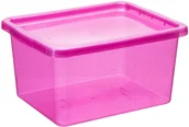 Pojemniki na zabawki - PLAST TEAM - Pojemnik plastikowy na zabawki - pudełko skrzynia kosz - różowy - 20 L - miniaturka - grafika 1