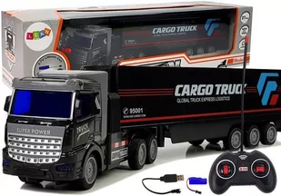 LEANToys Ciężarówka Dostawcza Zdalnie Sterowana 27 Mhz 1:48 Czarna 9080 - Modele zdalnie sterowane - miniaturka - grafika 1