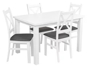 Zestaw stół z krzesłami dla 4 osób biały mat Z056 - Stoły z krzesłami - miniaturka - grafika 1