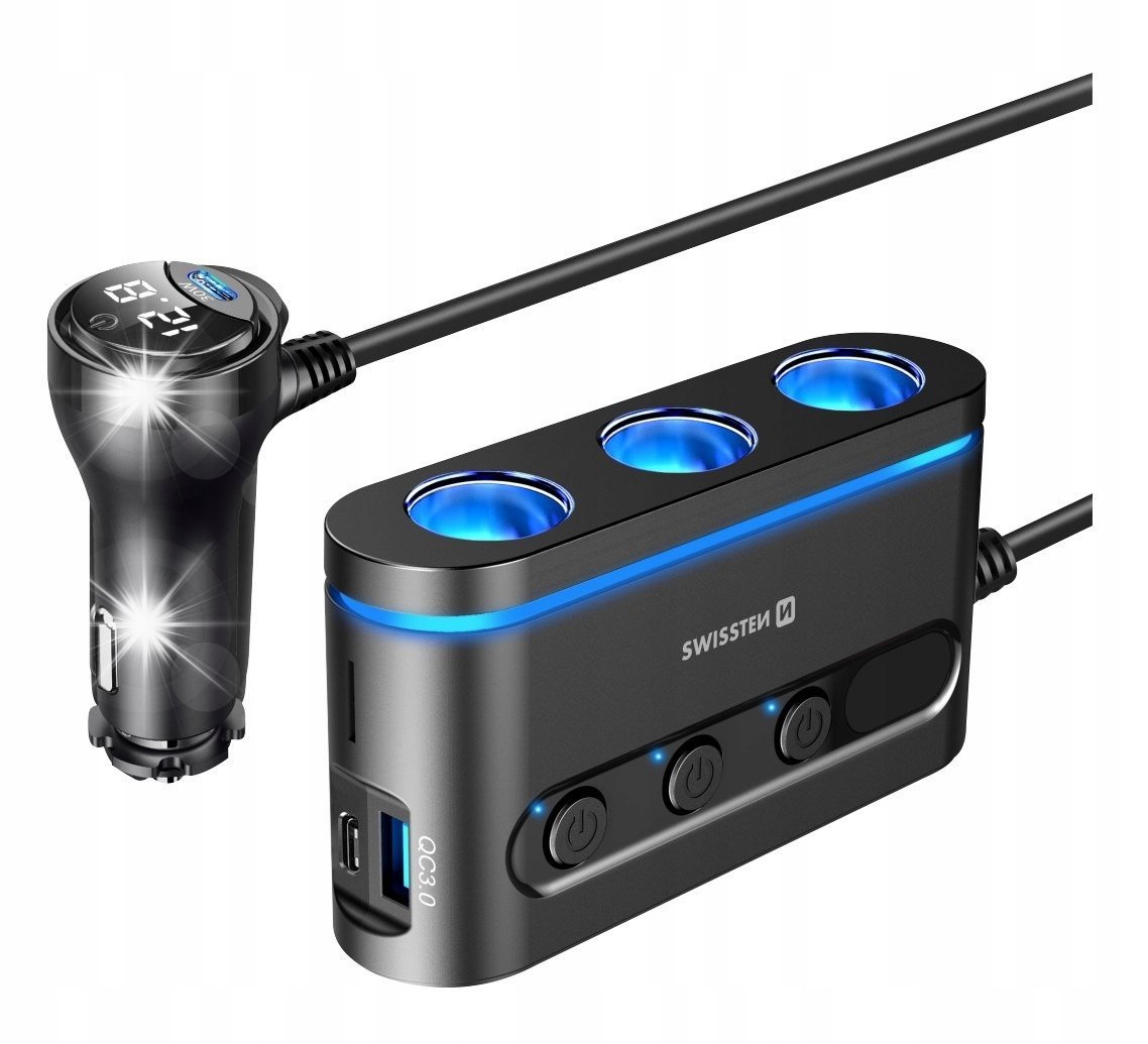 SWISSTEN ŁADOWARKA SAMOCHODOWA USB-C USB ADAPTER