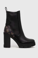 Botki damskie - Guess botki XENO damskie kolor czarny na słupku FL7XNO FAL10 - miniaturka - grafika 1