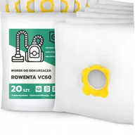 Worki do odkurzaczy - 20x Worek do Odkurzacza Rowenta VC60 Syntetyczny Mikrowłókna Duży Worki G9 - miniaturka - grafika 1