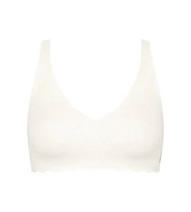 Bezszwowy biustonosz BEZ FISZBIN Sloggi ZERO Feel Bliss Soft Bra biały S+ - Biustonosze - miniaturka - grafika 1