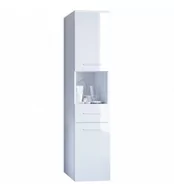 Szafki łazienkowe - Szafka łazienkowa wysoka LUPO / TIPO LP1 biały połysk - miniaturka - grafika 1