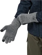 Rękawiczki - Jack Wolfskin Unisex Rib Glove rękawiczki, Grey Heather, L, szary (Grey Heather), L - miniaturka - grafika 1