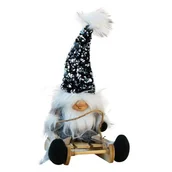 Ozdoby bożonarodzeniowe - Figurka tekstylna Skrzat siedzący 32 cm - miniaturka - grafika 1