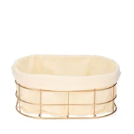 Kosze na śmieci - Koszyk Na Owoce Duncan Złoty 25X20 Cm Homla - miniaturka - grafika 1