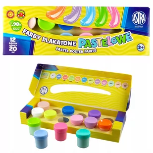 Farby plakatowe pastel 12 kolorów 20ml ASTRA - Farby i media malarskie - miniaturka - grafika 1