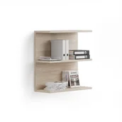 Inne meble biurowe - Panel ścienny z półkami BLOCK, dąb naturalny - miniaturka - grafika 1